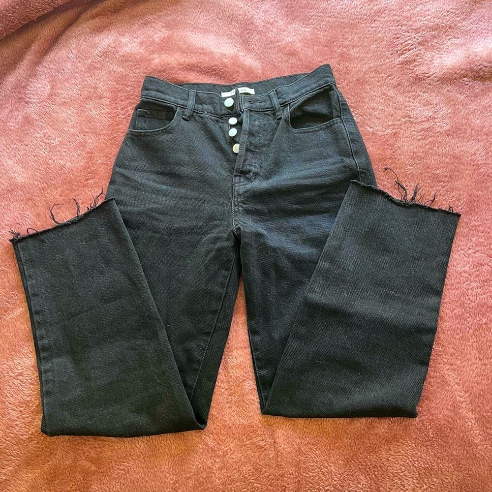 Black denim jeans